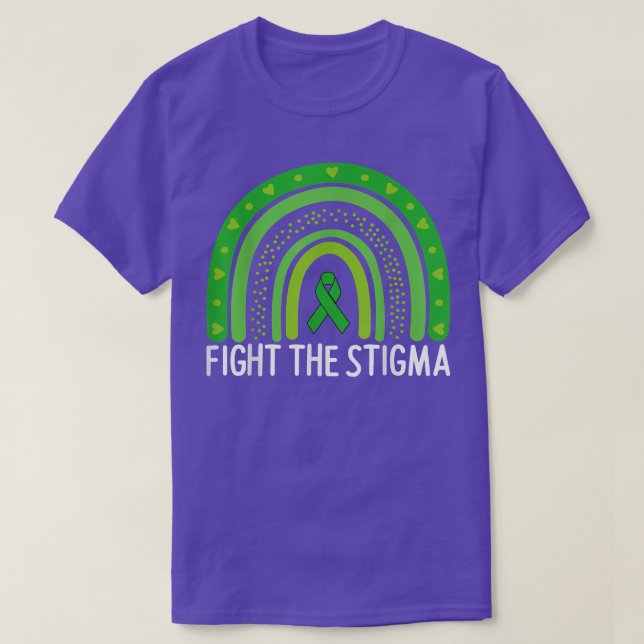 Camiseta Luta Contra A Consciência Mental Do Estigma, Mês G (Frente do Design)