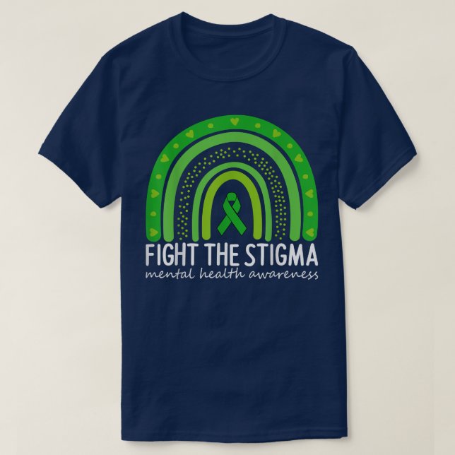 Camiseta Luta Contra A Consciência Mental Do Estigma, Mês G (Frente do Design)