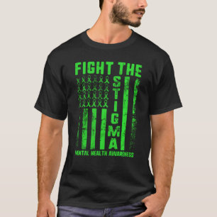 Camiseta Luta Contra A Depressão Da Consciência Mental Stig