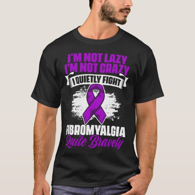 Camiseta Luta Contra A Fibromialgia Fibro-Sobrevivente Fibr (Frente)
