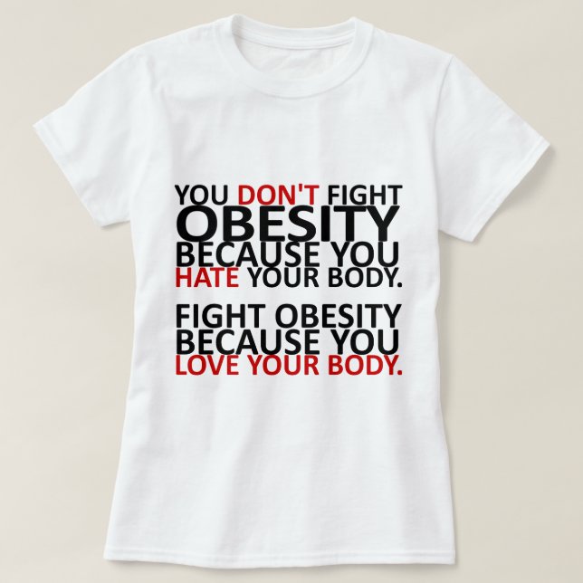 Camiseta Luta contra a obesidade (Frente do Design)