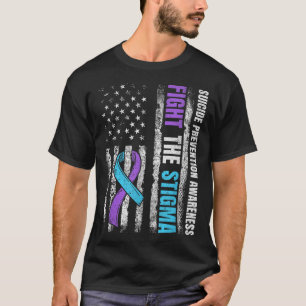 Camiseta Luta Contra A Prevenção Do Suicídio Por Bandeiras