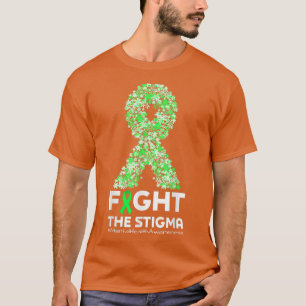 Camiseta Luta Contra A Saúde Mental Da Fita Verde Estigma