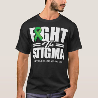Camiseta Luta Contra A Saúde Mental Da Fita Verde Estigma