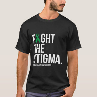 Camiseta Luta Contra A Saúde Tal Da Faixa Verde Stigma