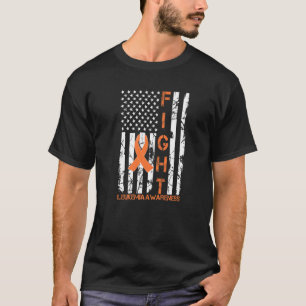 Camiseta Luta Contra A Sensibilização Vintage EUA Flag R R