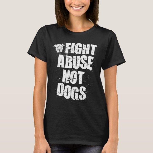Camiseta Luta Contra O Abuso Não Cães (Frente)