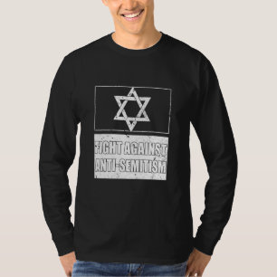 Camiseta Luta Contra o Anti-Semitismo Vintage Para Homens M