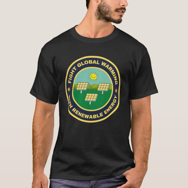 Camiseta Luta contra o aquecimento global da energia solar (Frente)