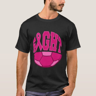 Camiseta Luta Contra O Cancer Da Mama Futebol Da Bola Rosa 