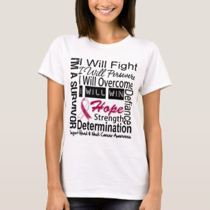 Camiseta Luta Contra o Câncer de Cabeça e Pescoço Persevere