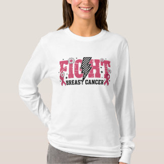 Camiseta Luta Contra o Câncer de Mama Relâmpago Aflito