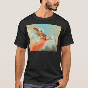 Camiseta Luta contra o incêndio aérea do fogo-plano do