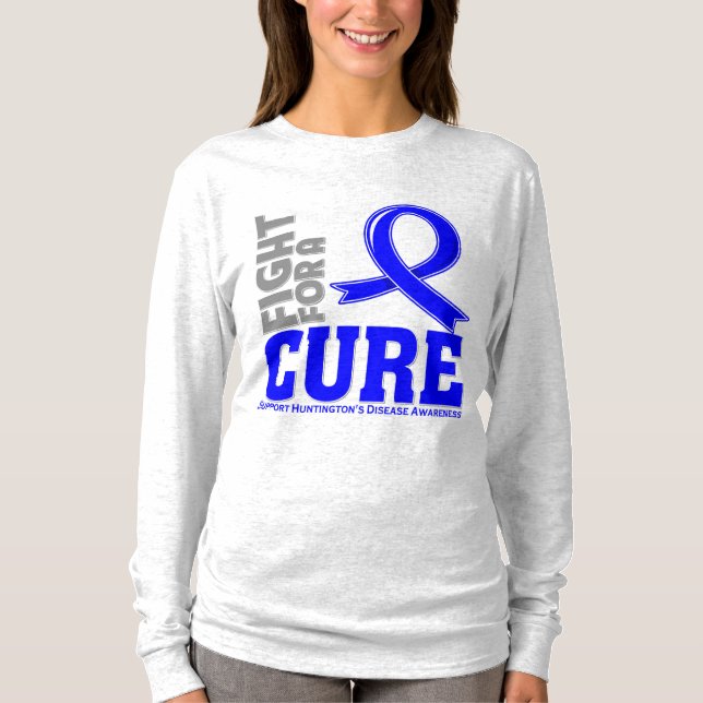 Camiseta Luta da doença de Huntingtons para uma cura (Frente)