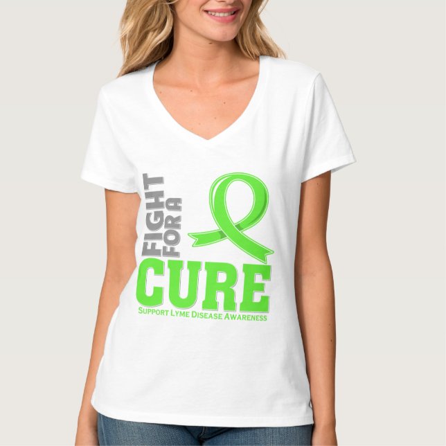 Camiseta Luta da doença de Lyme para uma cura (Frente)