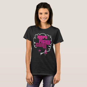 Camiseta Luta da esperança do t-shirt do cancro da mama do