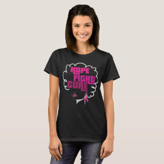 Camiseta Luta da esperança do t-shirt do cancro da mama do