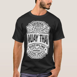 Camiseta Luta de Boxe Tailandesa MMA Fighter Etiqueta Vinta