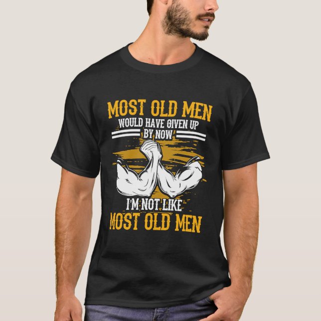 Camiseta Luta de Brawrestling Old Men (Frente)