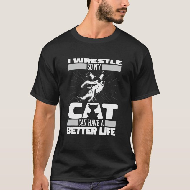 Camiseta Luta de luta de gatos (Frente)