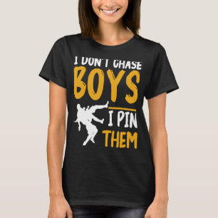 Camiseta Luta de lutador Eu não persigo os meninos lutando