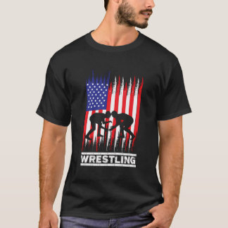 Camiseta Luta de lutadores bandeira americana