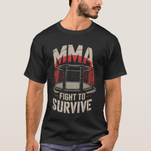Camiseta Luta de MMA para Sobreviver à Gaiola Vintage