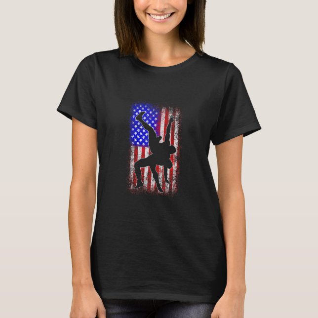 Camiseta Luta de Sinalizador dos Estados Unidos T Shirt Ame (Frente)