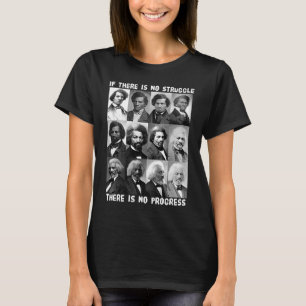 Camiseta Luta e progresso da vida de Frederick Douglass Bla