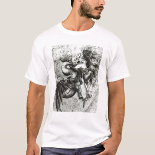 Camiseta Luta entre um dragão e um leão