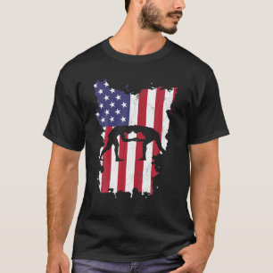 Camiseta Luta EUA Flag America 4 De Julho Murica Gift