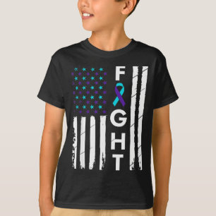 Camiseta Luta fita da bandeira americana prevenção conscien