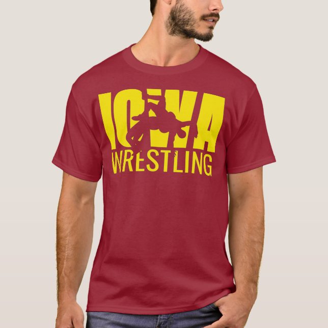 Camiseta Luta Iowa Freestyle Wrestler Gift The State (Frente)
