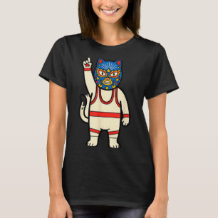 Camiseta Luta Livre Gato Luta Luchador Divertido Retro