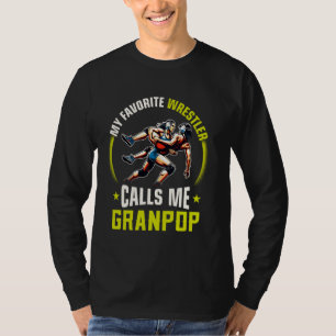 Camiseta Luta Livre Masculina Engraçada Meu Lutador Favorit