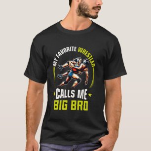 Camiseta Luta Livre Masculina Engraçada Meu Lutador Favorit