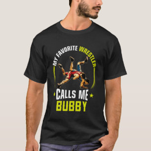 Camiseta Luta Livre Masculina Engraçada Meu Lutador Favorit
