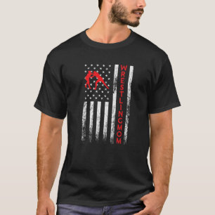 Camiseta Luta Mãe Lutadora Mama Vintage Bandeira Americana