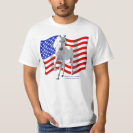 Camiseta Luta para o cavalo branco da liberdade