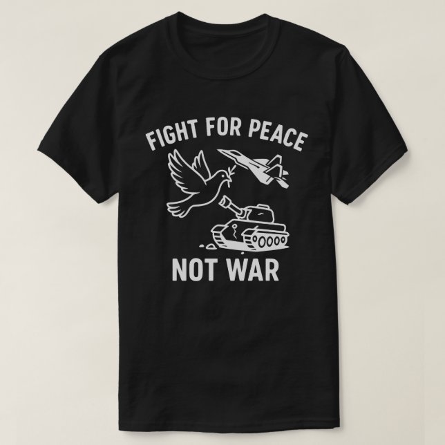 Camiseta Luta pela Paz e não Guerra - Estatuto Anti-Guerra (Frente do Design)