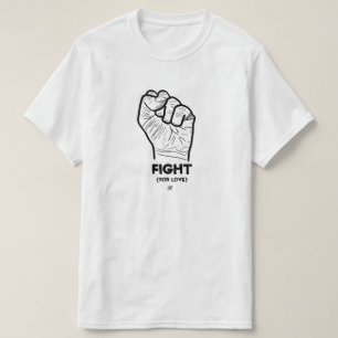 Camiseta Luta pelo lema motivacional do amor