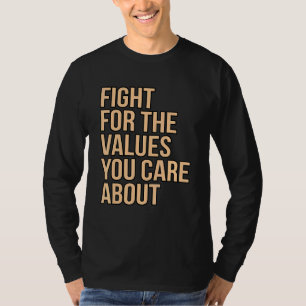 Camiseta Luta Pelos Valores Igualdade Direitos Homens Iguai