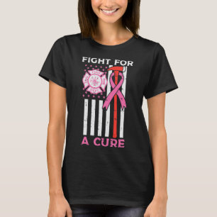 Camiseta Luta Por Um Bombeiro Cura Cancer De Bandeira Dos E