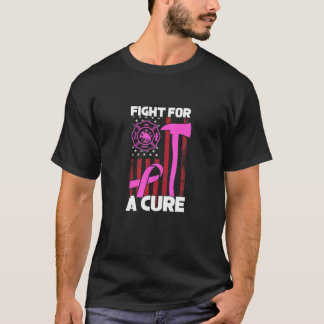 Camiseta Luta Por Um Bombeiro De Cancer De Mama Puro Na Amé