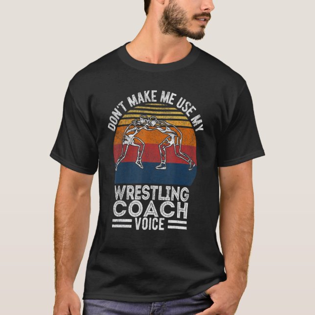 Camiseta Luta Scholastic Coach Voice Folkstyle Wrestli (Frente)