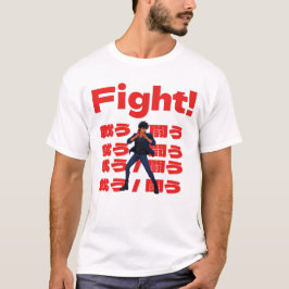 Camiseta Lutador com Estilo de Anime Retro dos Anos 90