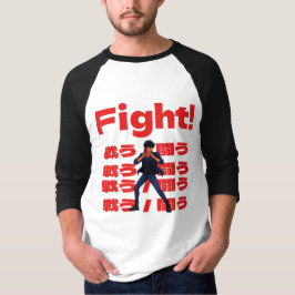 Camiseta Lutador com Estilo de Anime Retro dos Anos 90
