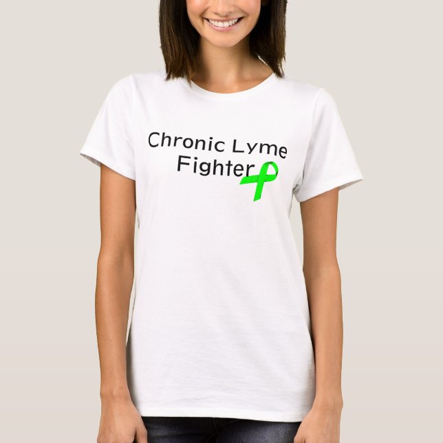 Camiseta Lutador crônico de Lyme (Frente)