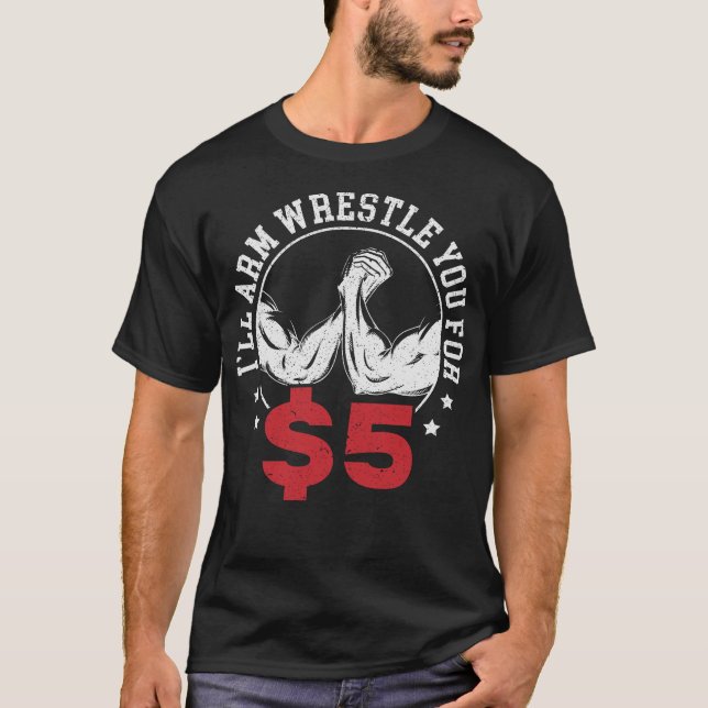 Camiseta Lutador de braços de Luta S2 (74) (Frente)