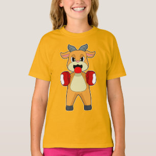 Camiseta Lutador de cabra Luvas de boxe Boxe